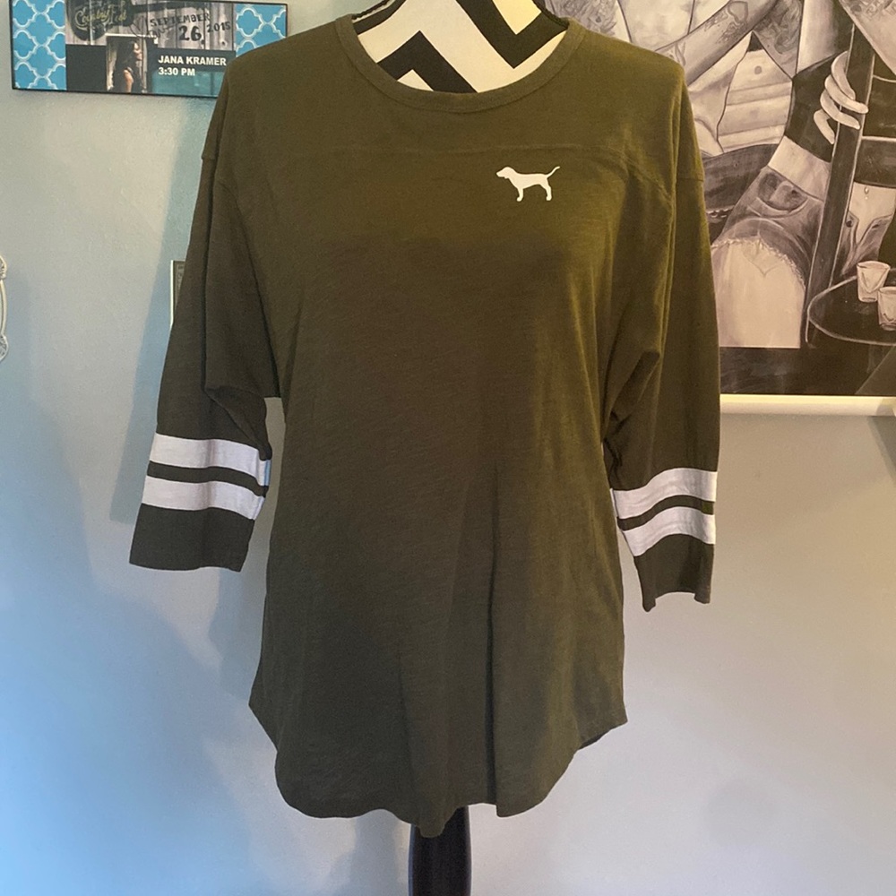 PINK baseball style tee